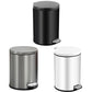 Trash Can Double Layer Foot Pedal Design with Lid Household Bin Kitchen Bathroom - Black