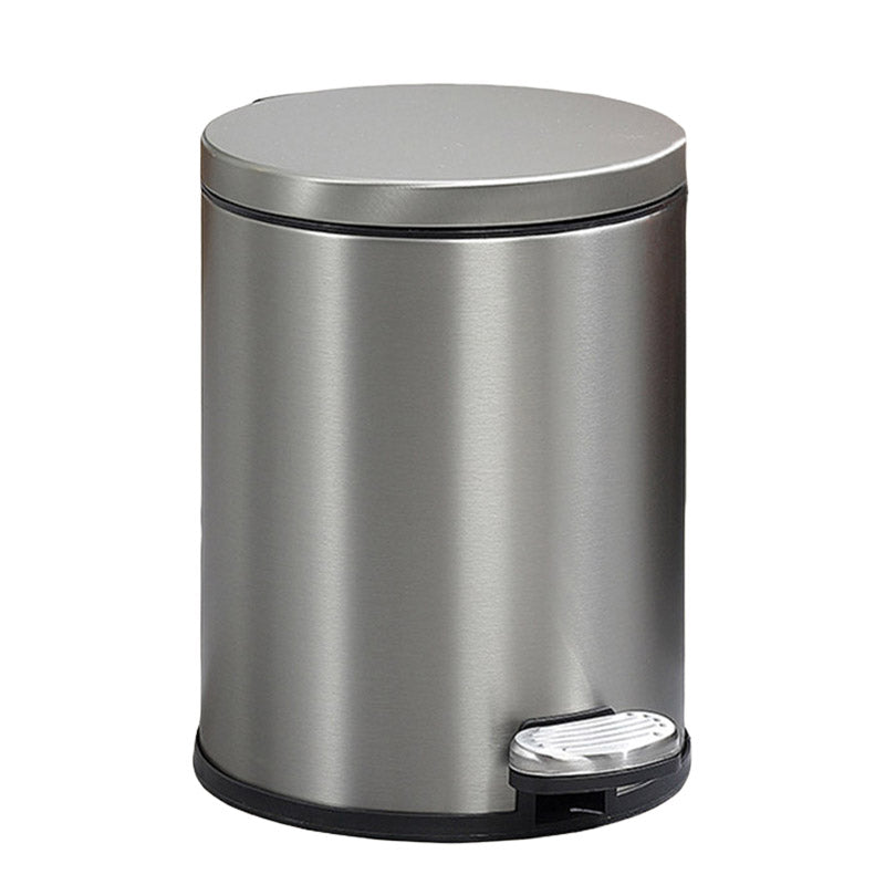 Trash Can Double Layer Foot Pedal Design with Lid Household Bin Kitchen Bathroom - Black