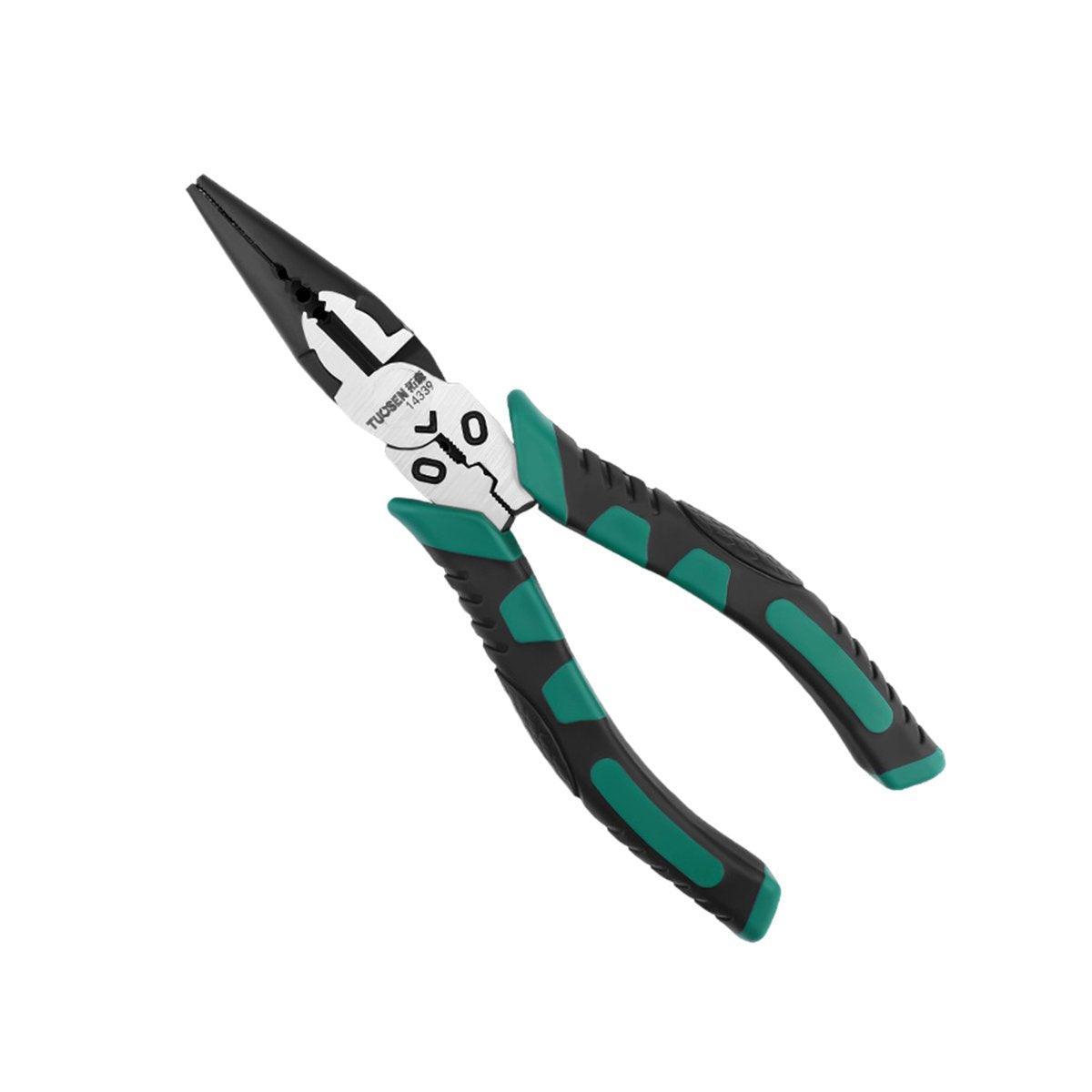 Labor-Saving Multi-Functional Tiger Pliers Flat Needle-Nose Diagonal Wire Pliers - Wire cutters-8inch