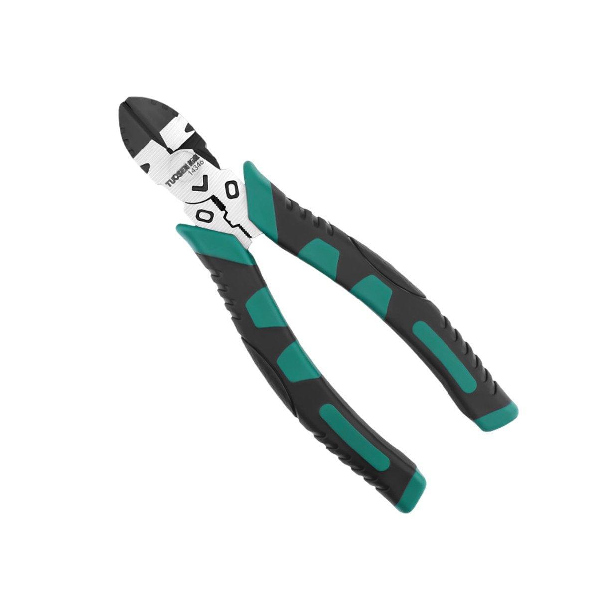 Labor-Saving Multi-Functional Tiger Pliers Flat Needle-Nose Diagonal Wire Pliers - Wire cutters-9inch