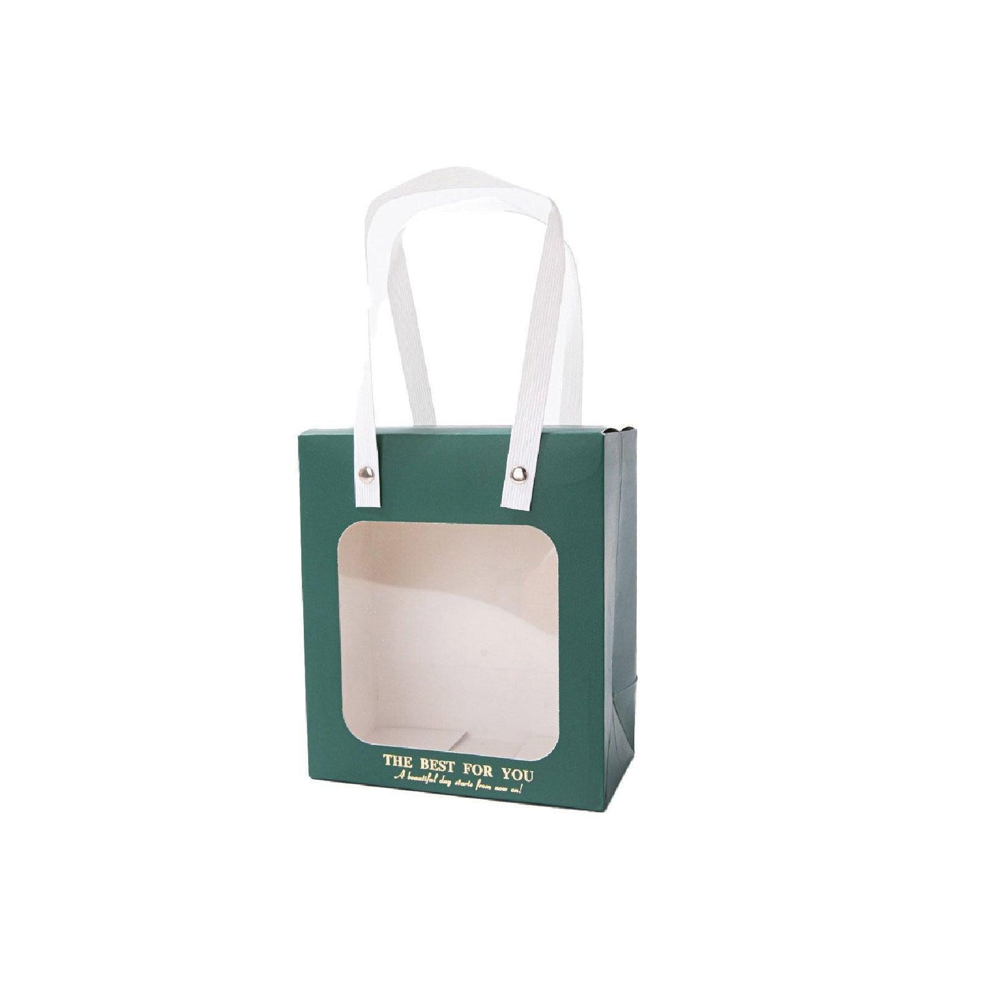 20pcs Translucent Gift Bags Packaging Tote Birthday Party Favors Candy Bags - Beige-M Size