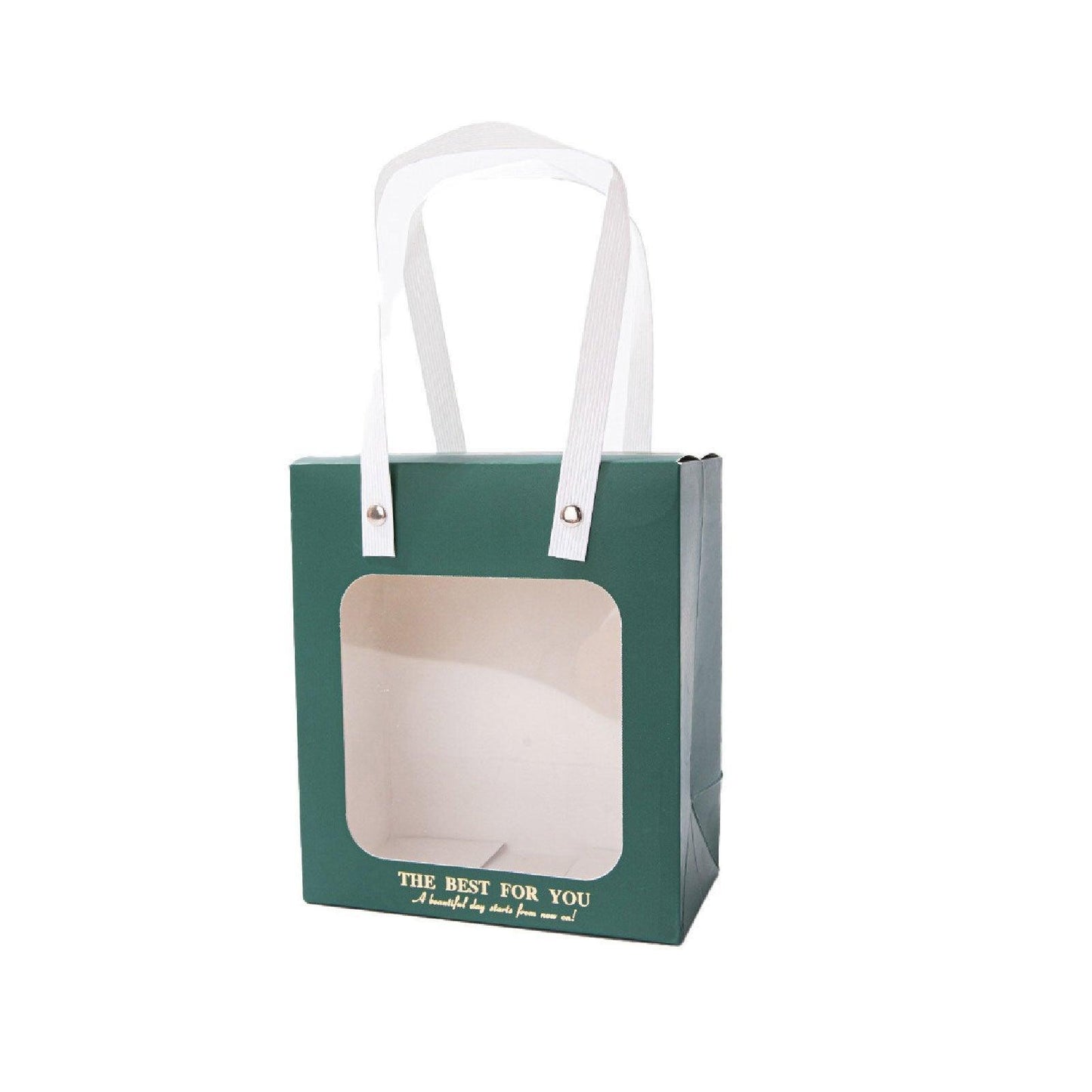 20pcs Translucent Gift Bags Packaging Tote Birthday Party Favors Candy Bags - Beige-M Size