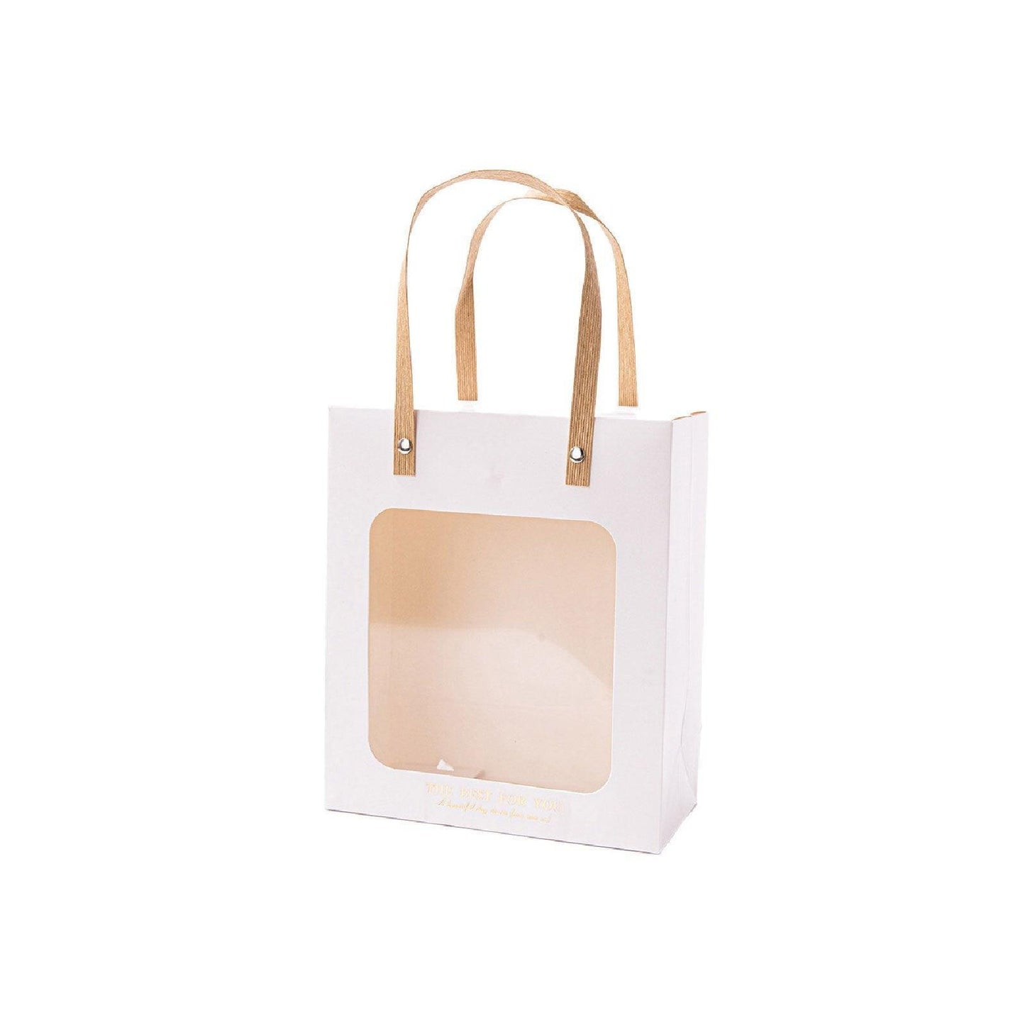 20pcs Translucent Gift Bags Packaging Tote Birthday Party Favors Candy Bags - Pink-M Size