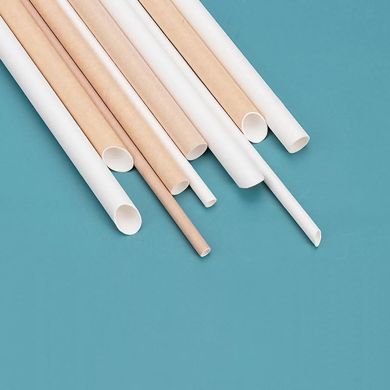 1000-2000pcs Colourful Paper Drinking Straws FOIL Metallic Party - Kraft-6*190mm 2000PCS