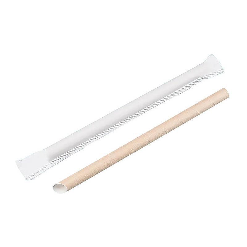1000-2000pcs Colourful Paper Drinking Straws FOIL Metallic Party - Kraft-6*190mm 2000PCS