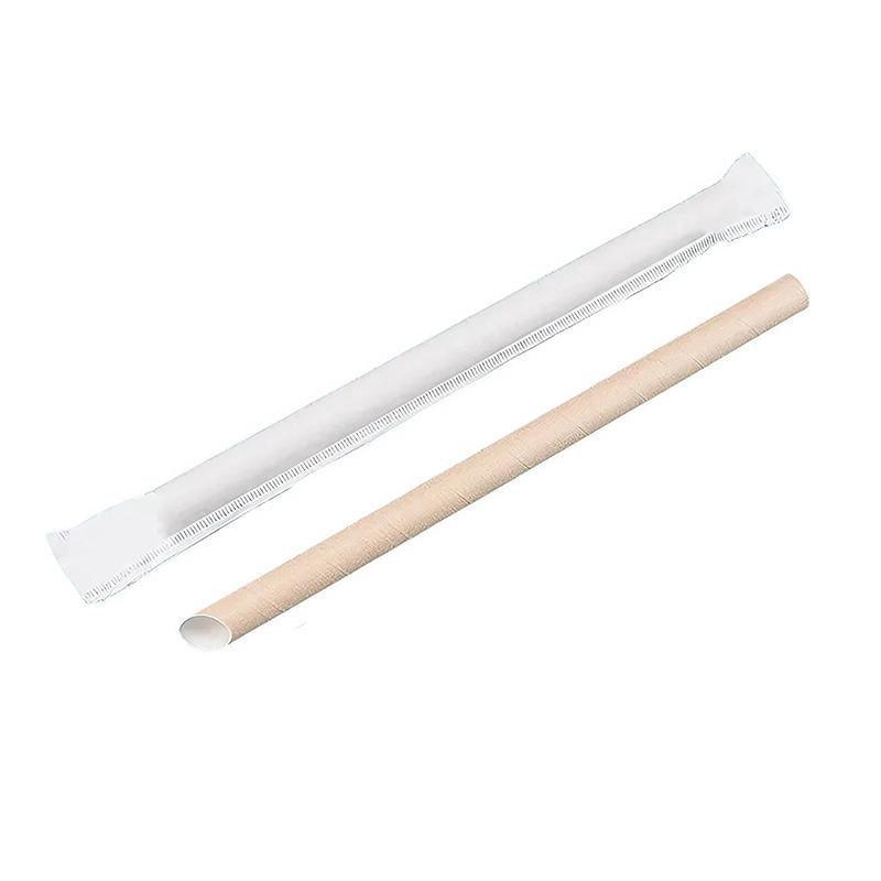 1000-2000pcs Colourful Paper Drinking Straws FOIL Metallic Party - Kraft-6*190mm 2000PCS
