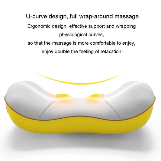 Portable Lumbar And Neck Massager For Car Gray Charging Model - Wired Model Gray