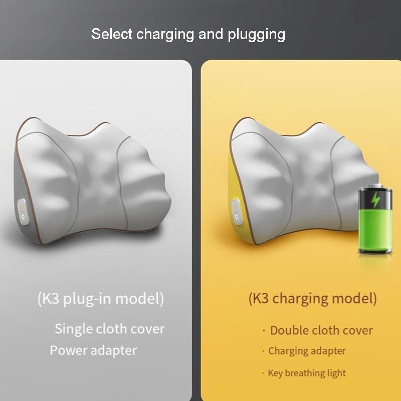 Portable Lumbar And Neck Massager For Car Gray Charging Model - Wired Model Gray