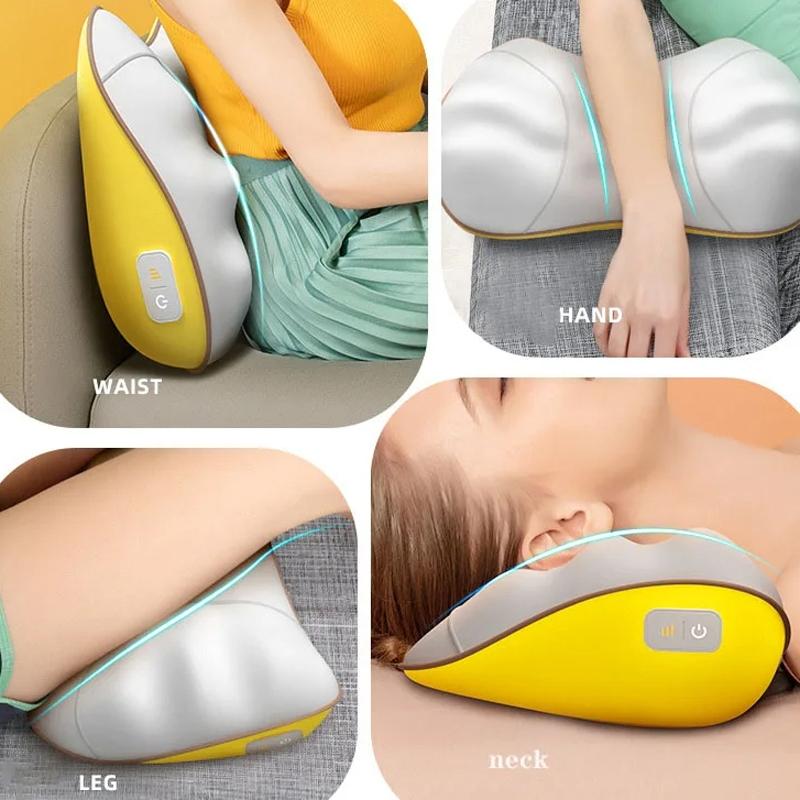 Portable Lumbar And Neck Massager For Car Gray Charging Model - Wired Model Gray