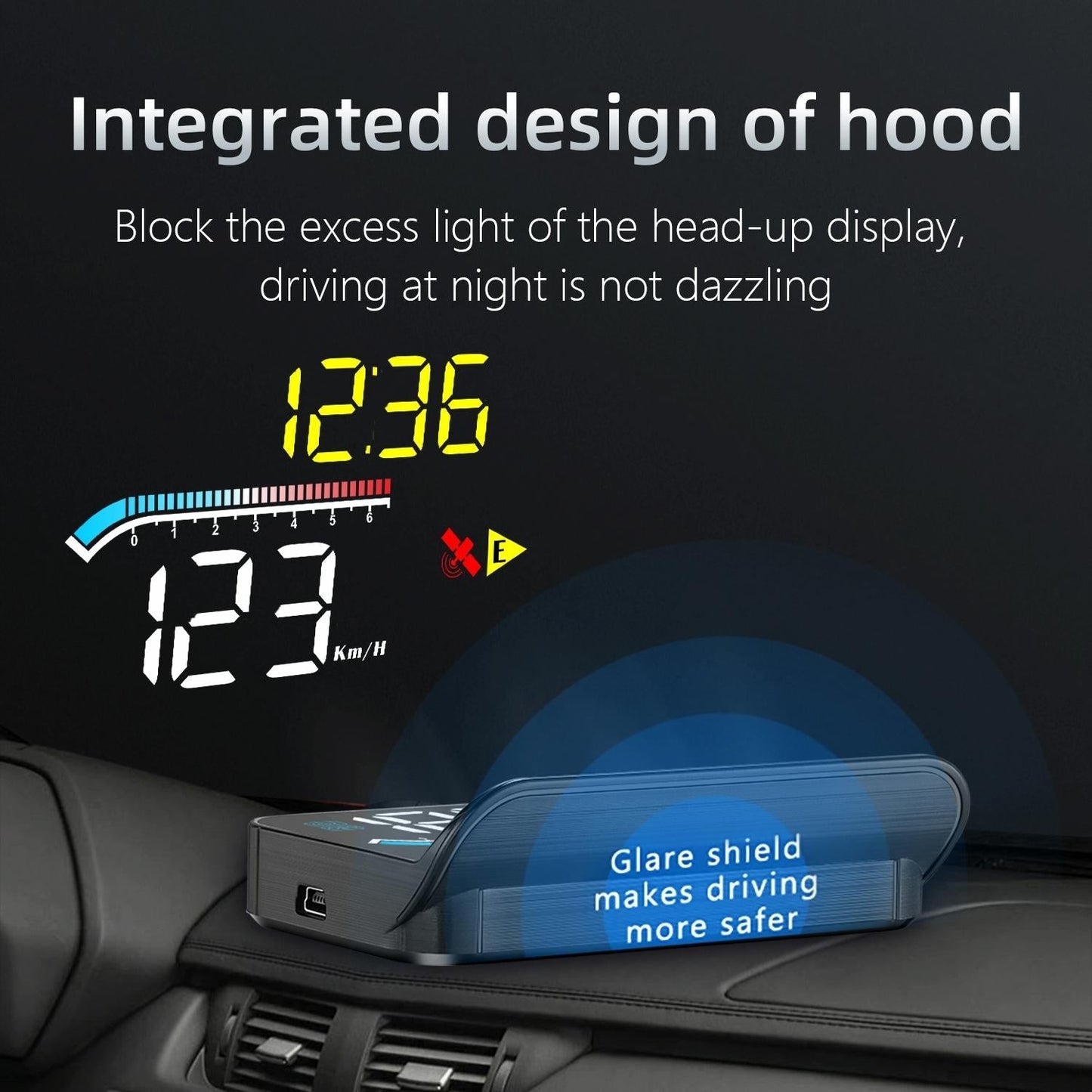 Car Hud Head Up Display Gps Speed Meter Obd2 Diagnostic Tool