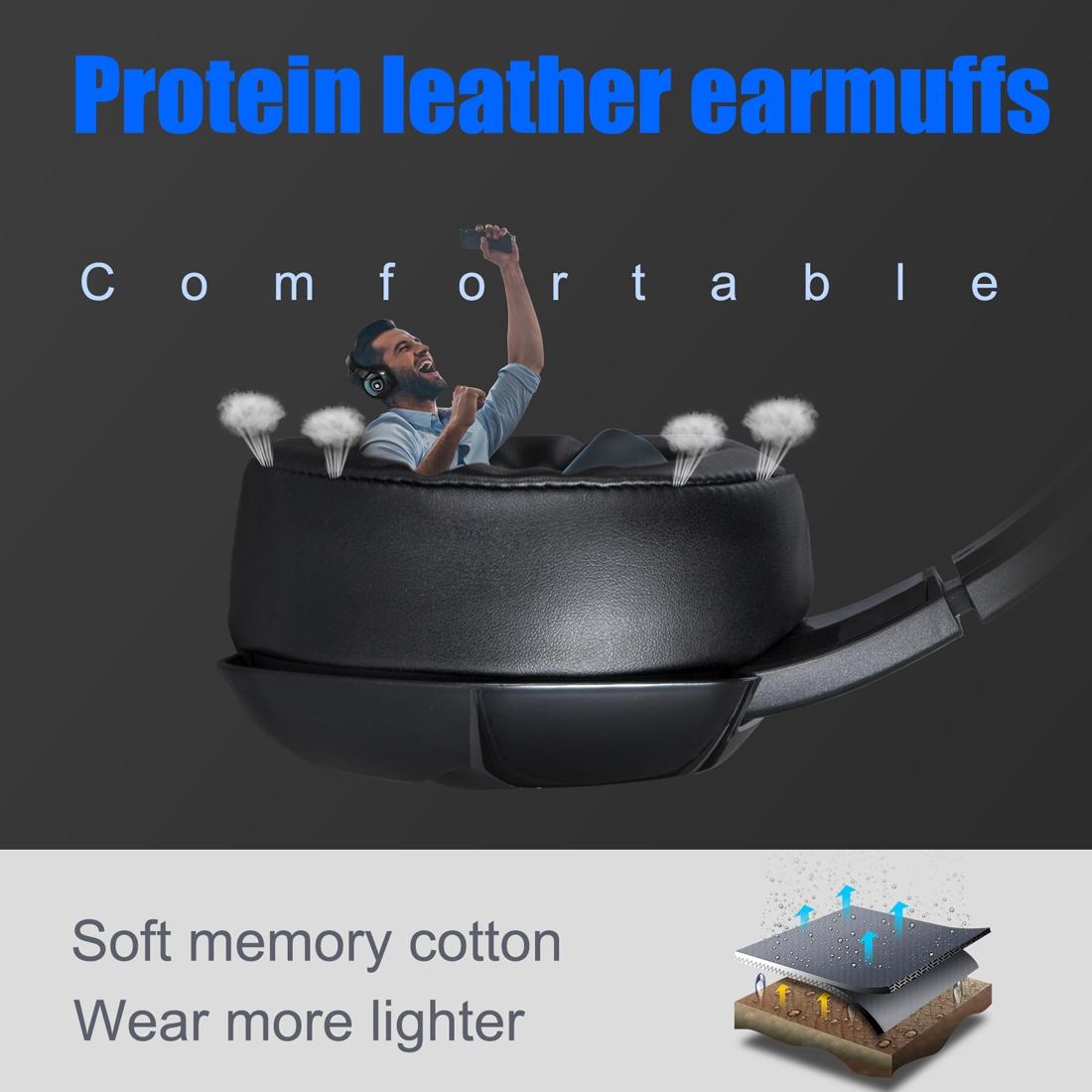 Surround Gaming Headset With Mic & Rgb Lights