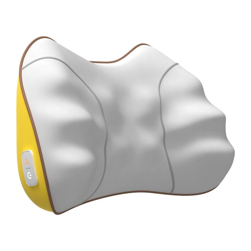 Portable Lumbar And Neck Massager For Car Gray Charging Model - Wired Model Yellow