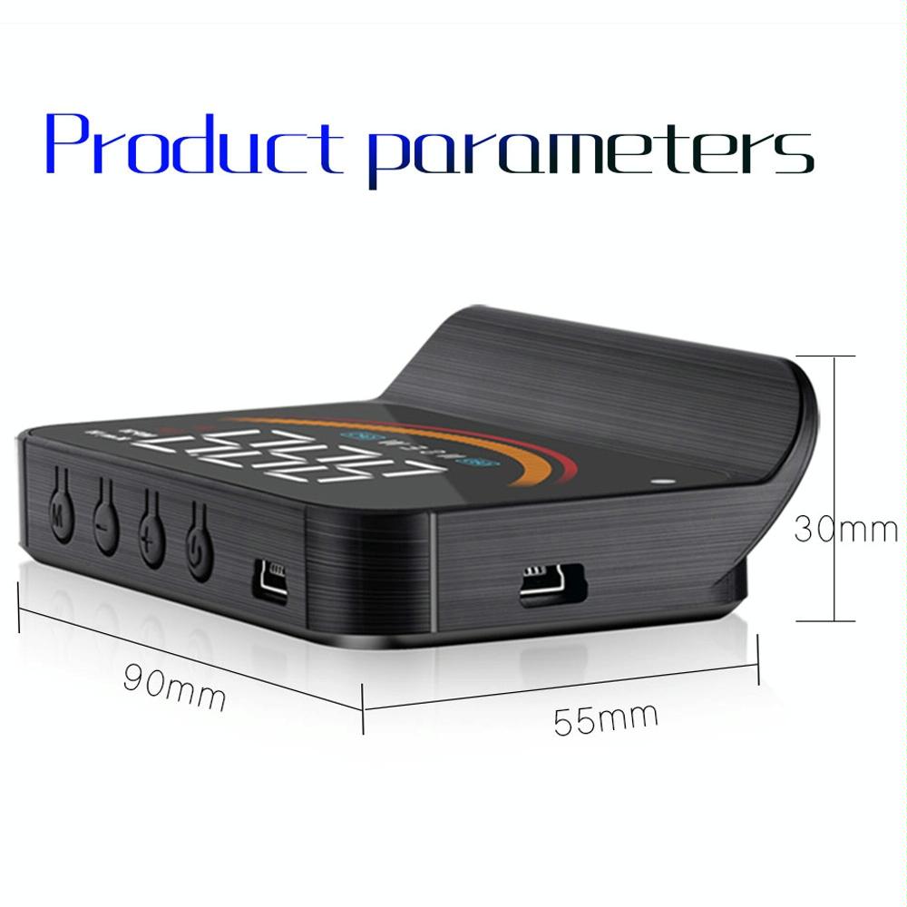 Car Obd2 + Gps Head Up Display Speed & Temperature Alarm
