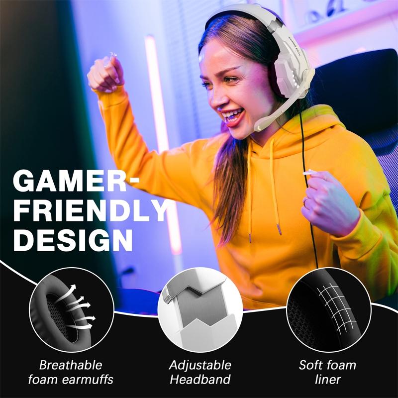 Pro Gaming Headset With Mic 2.1M Cable - Black