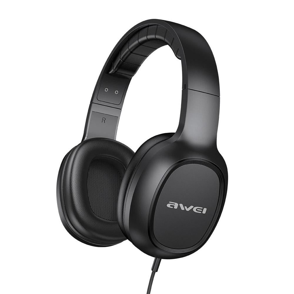 3.5Mm Stereo Wired Headset For Awei Gm-6 - Black