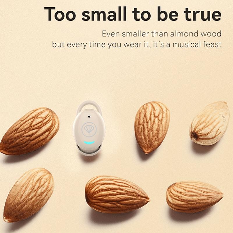 Mini Invisible Bluetooth Earphone - Single Ear Stereo Wireless - Black