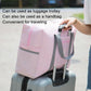 Folding Travel Bag with Trolley Case for Luggage - Black