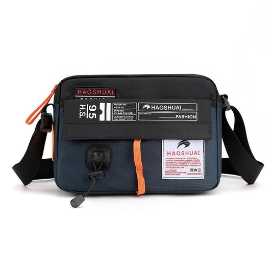 Waterproof Nylon Shoulder Bag For Men Outdoor Sports Leisure Gear - Dark Blue