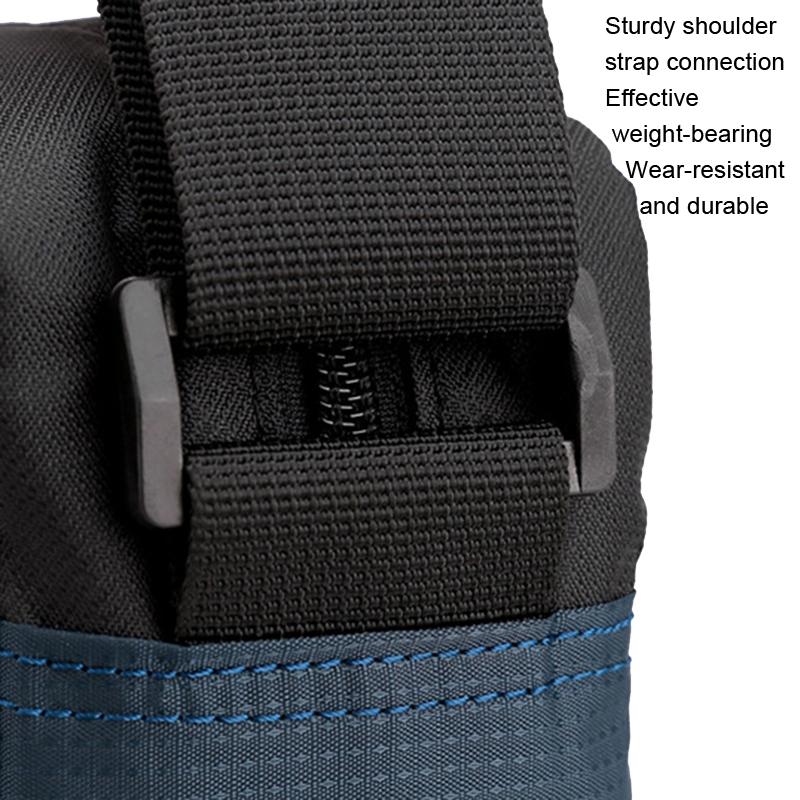 Waterproof Nylon Shoulder Bag For Men Outdoor Sports Leisure Gear - Dark Blue