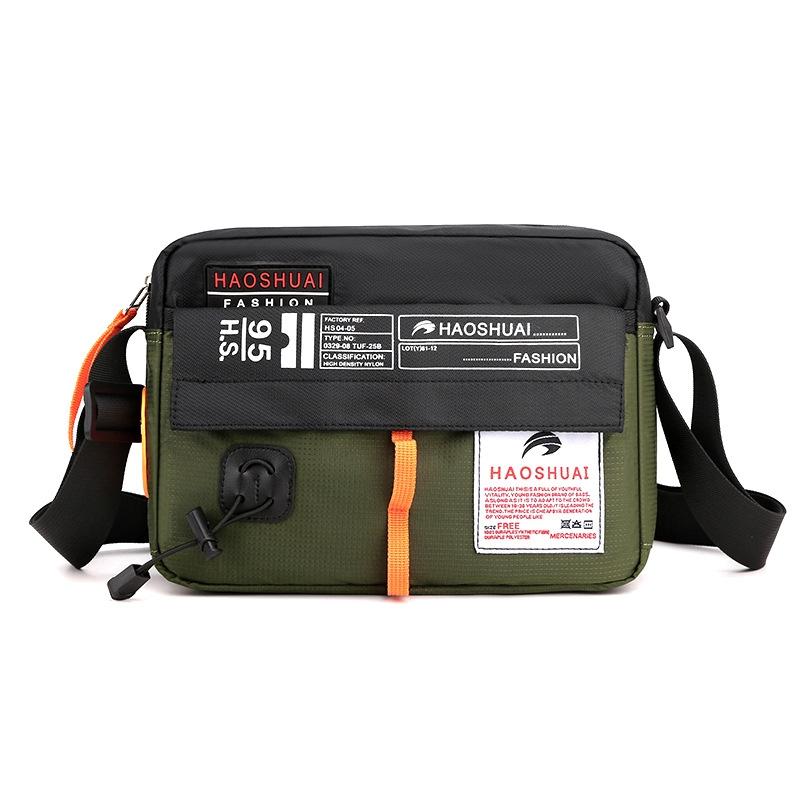 Waterproof Nylon Shoulder Bag For Men Outdoor Sports Leisure Gear - Dark Blue