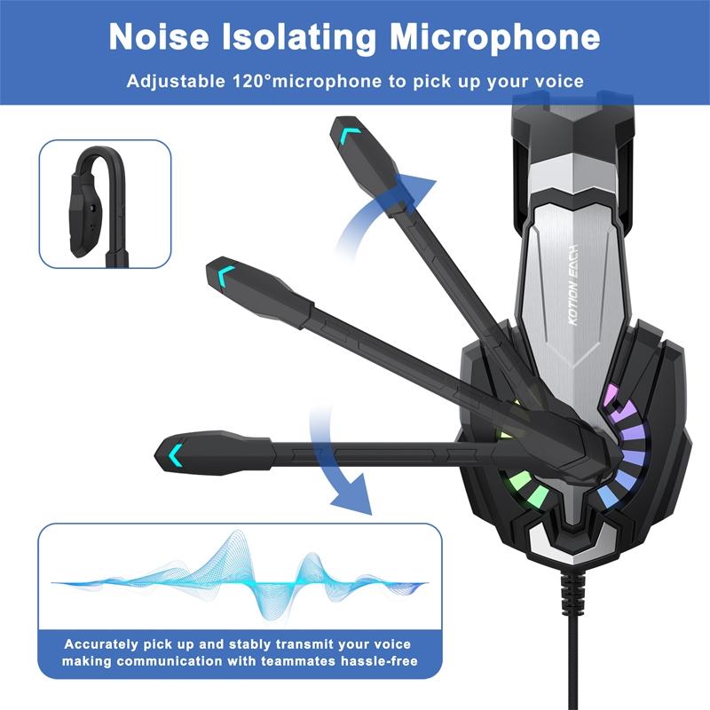 2.1M Gaming Headset With Mic Kotion Each G9000 Plus - Black