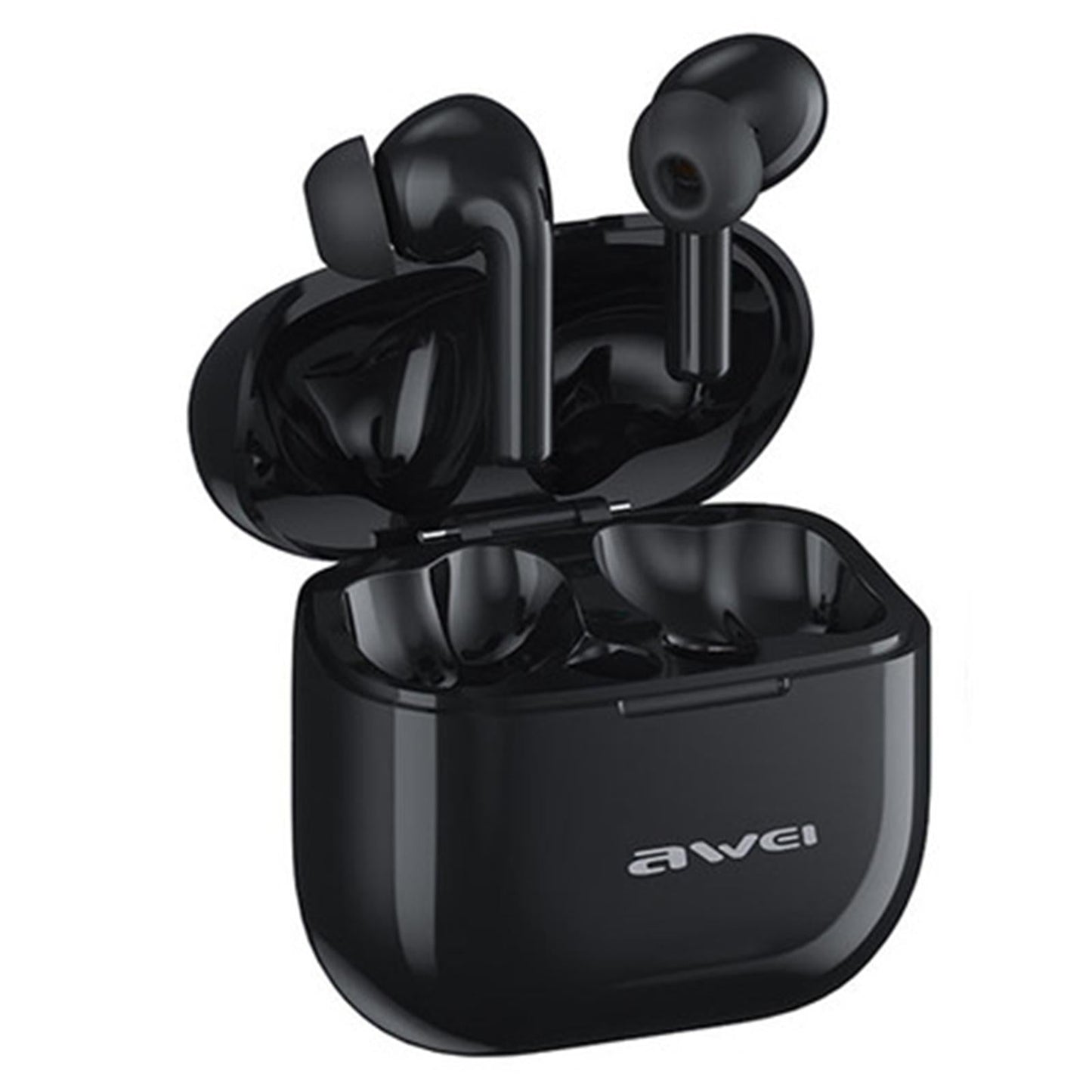 Wireless Earbuds with Charging Case - True Sports - Black