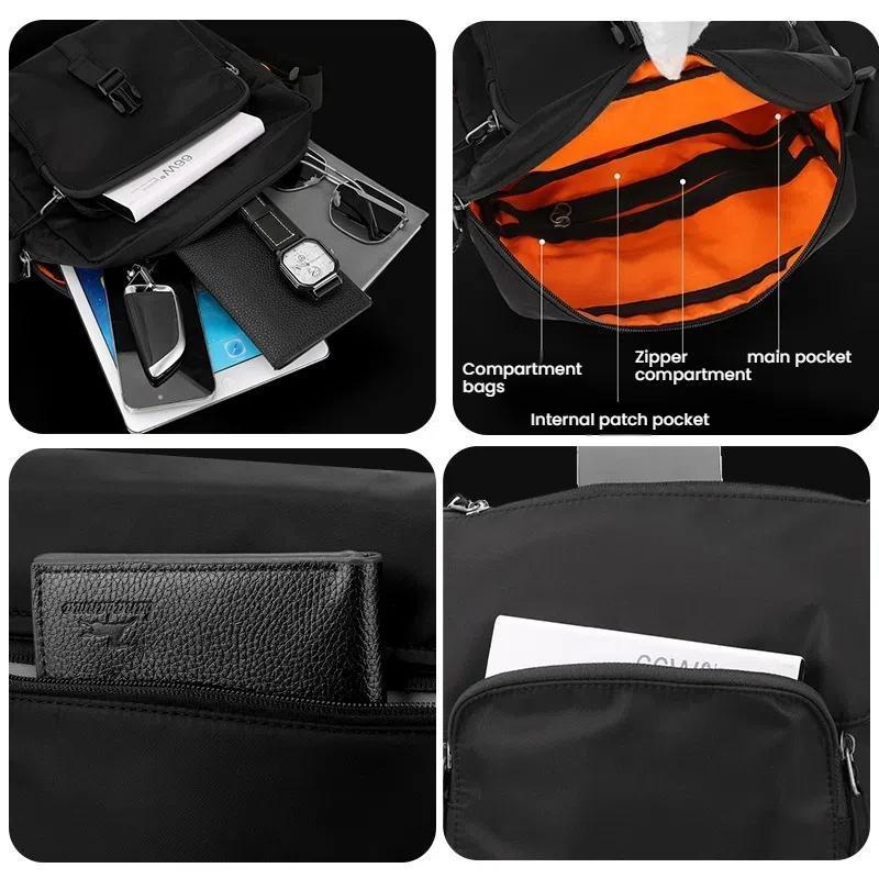 Waterproof Unisex Crossbody Bag For Couples - Black