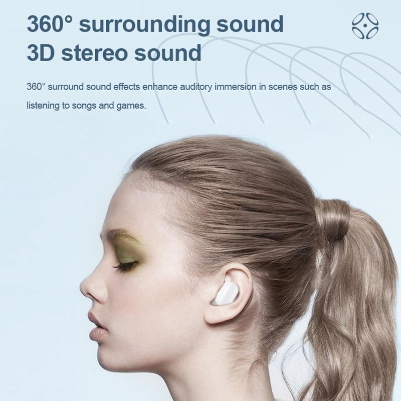 Bluetooth 5.0 Wireless Earbuds Options - Black
