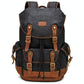 Travel-ready Retro Canvas Backpack - Spacious Design - Gray