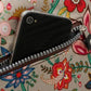 Waterproof Nylon Multilayer Crossbody Bag For Women - Purple Flower