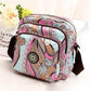Waterproof Nylon Multilayer Crossbody Bag For Women - Purple Flower