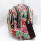 Waterproof Nylon Multilayer Crossbody Bag For Women - Purple Flower