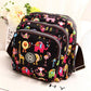 Waterproof Nylon Multilayer Crossbody Bag For Women - Purple Flower