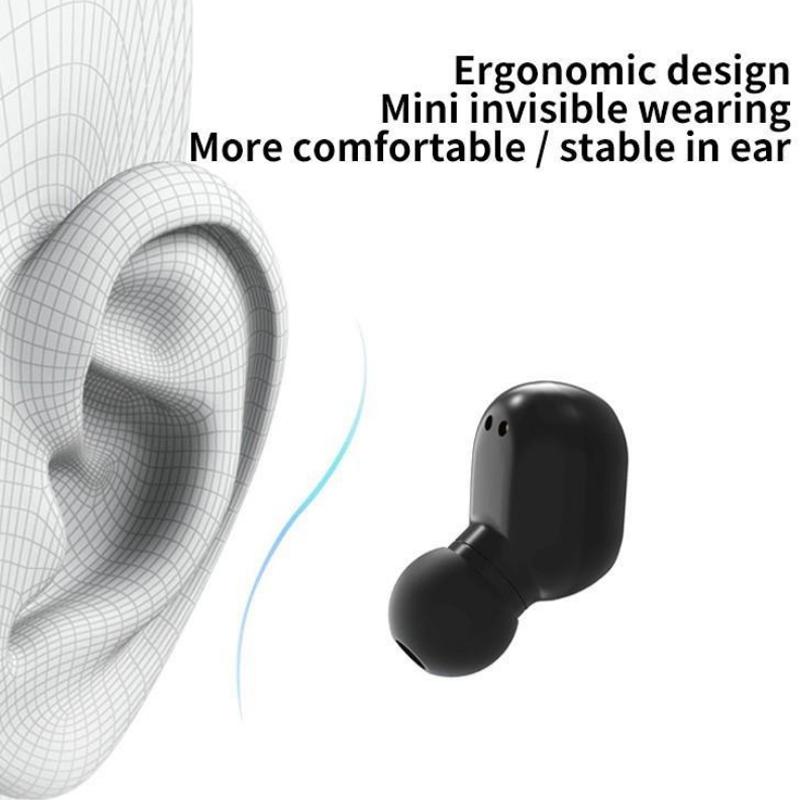 Waterproof Tws Bluetooth 5.0 In-ear Headphones for Sports - Black