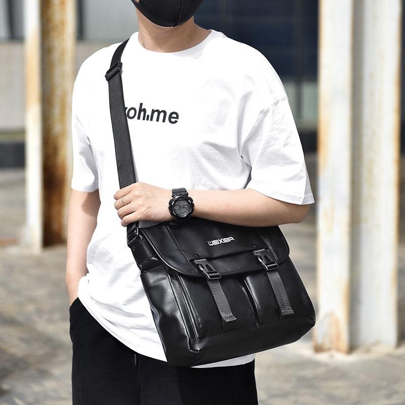 Large Capacity Business Messenger Bag For Men - Black