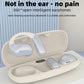 Bluetooth Earphones with Hanging Ear Design and Digital Display Charging Case - Black