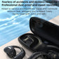 Bluetooth Earphones with Hanging Ear Design and Digital Display Charging Case - Black