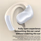Bluetooth Earphones with Hanging Ear Design and Digital Display Charging Case - Black