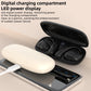 Bluetooth Earphones with Hanging Ear Design and Digital Display Charging Case - Black