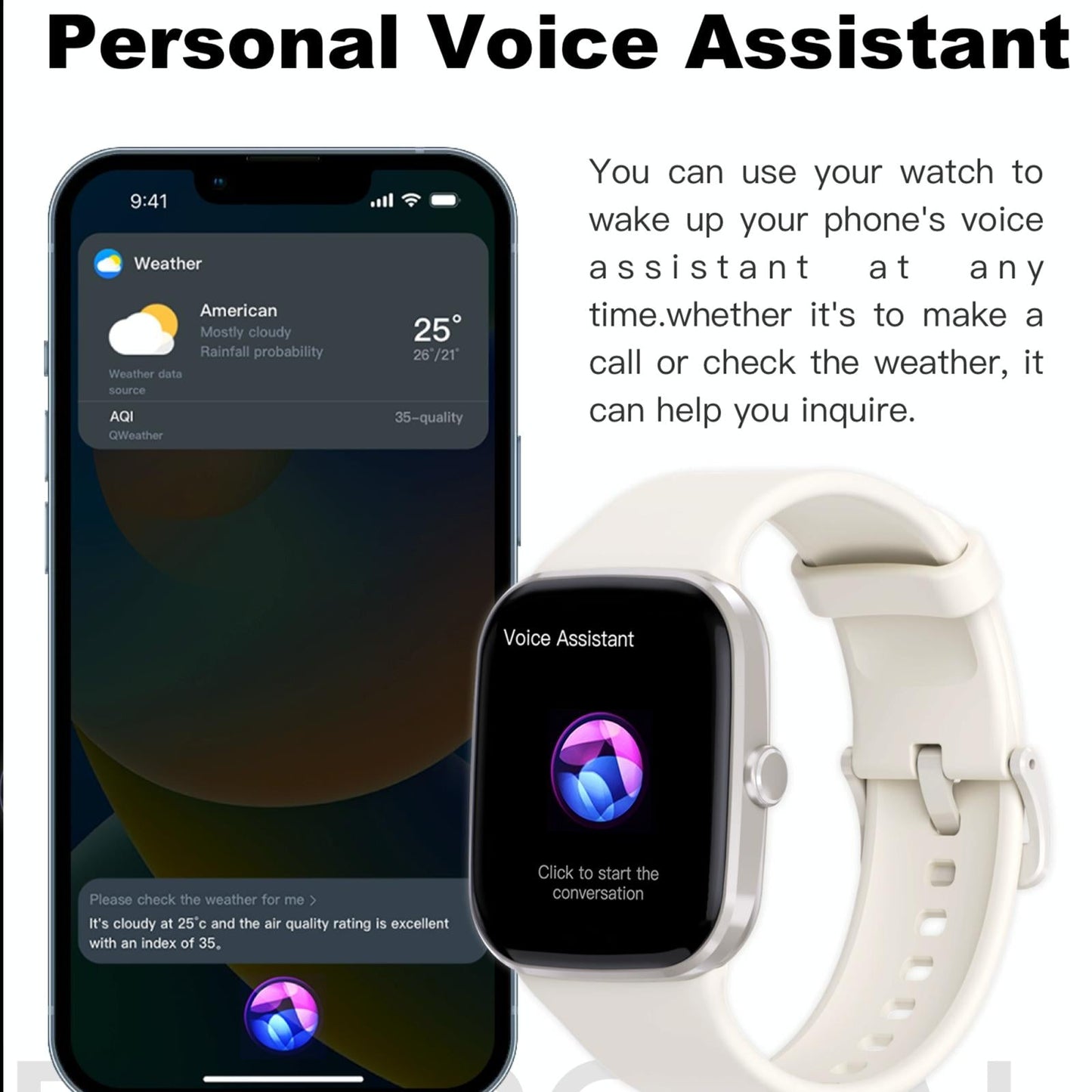Ip67 Waterproof Smart Bracelet Bluetooth Call Fitness Tracker - White