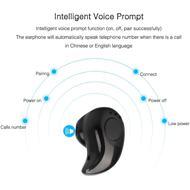 Wireless Bluetooth Earphone - Mini In-ear Sport Handsfree - Black