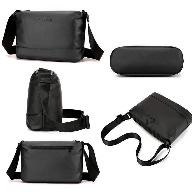 Lightweight Men Shoulder Bag For Commuting - Black