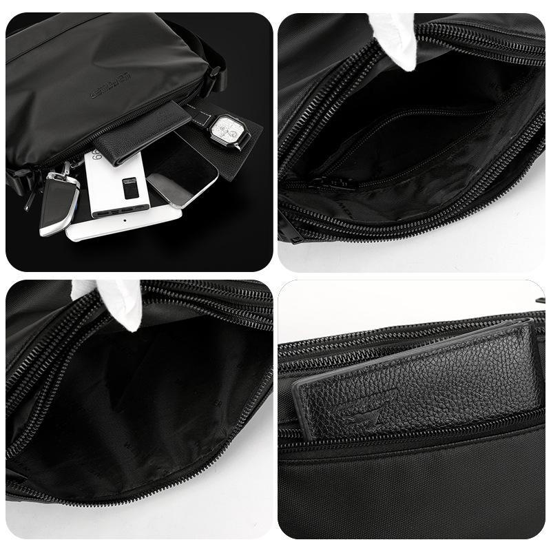 Lightweight Men Shoulder Bag For Commuting - Black