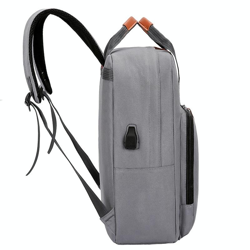 3-in-1 Student Usb Backpack - Multi-functional - Light Grey
