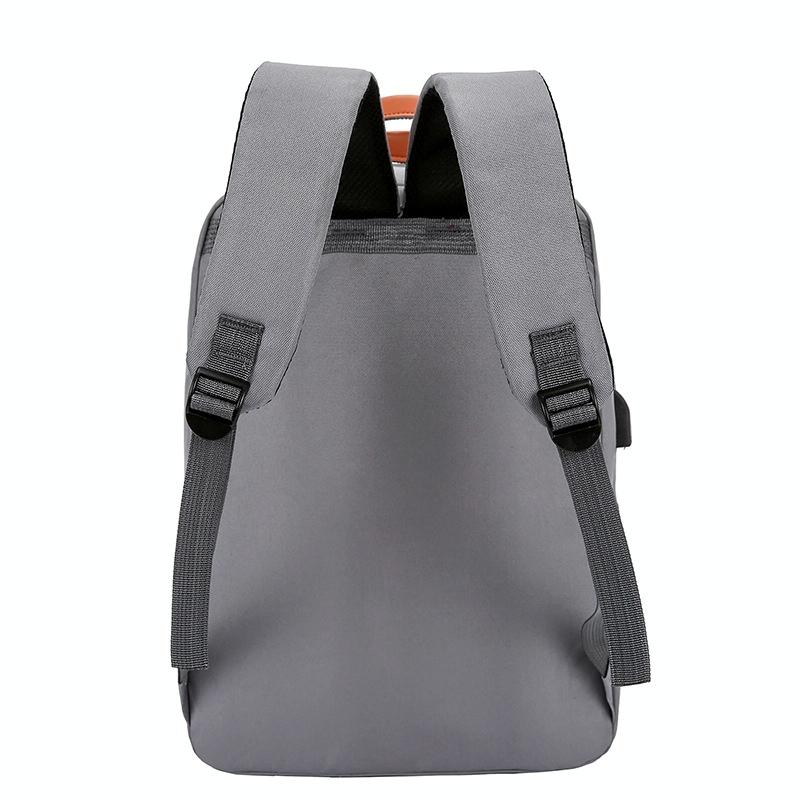 3-in-1 Student Usb Backpack - Multi-functional - Light Grey