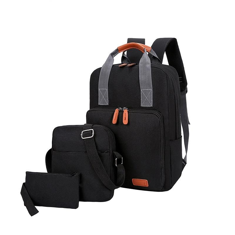 3-in-1 Student Usb Backpack - Multi-functional - Light Grey