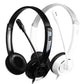 Head-Mounted Children'S Learning Headset With Mic 1.8M Cable Usb Style - White