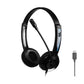 Head-Mounted Children'S Learning Headset With Mic 1.8M Cable Usb Style - White
