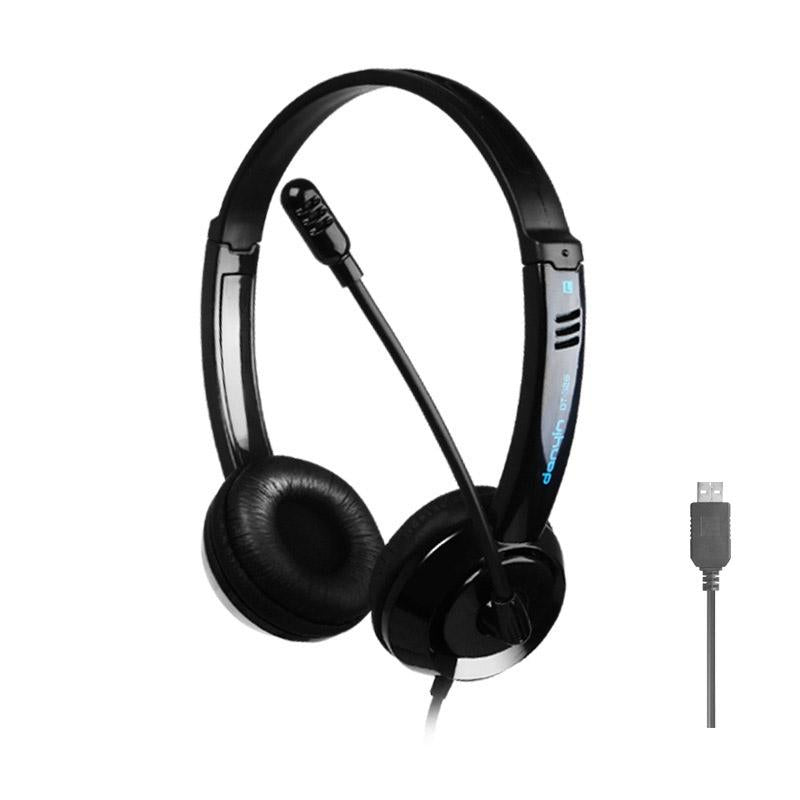 Head-Mounted Children'S Learning Headset With Mic 1.8M Cable Usb Style - White