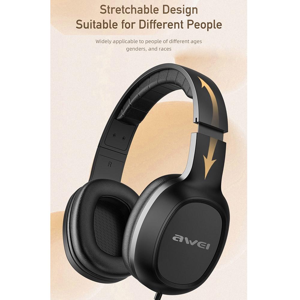 3.5Mm Stereo Wired Headset For Awei Gm-6 - White